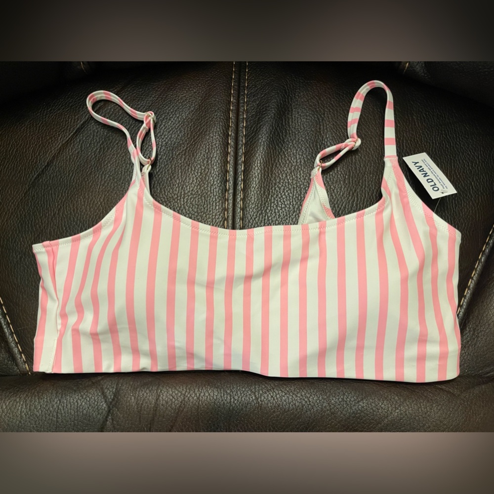 XXL Old Navy Pink Stripe Bikini Top (New with Tags)